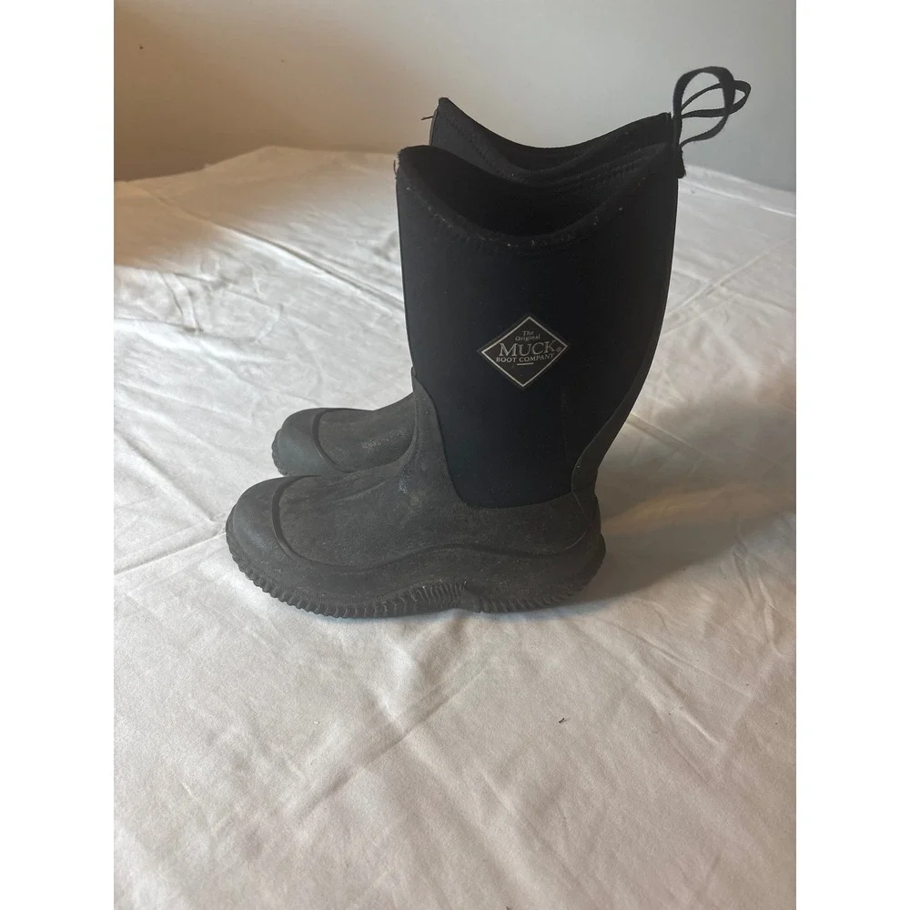 Muck Boot Company Hale Rain Boots Kids Size 2 Black Excellent Waterproof Rubber